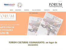 Tablet Screenshot of forumcultural.guanajuato.gob.mx